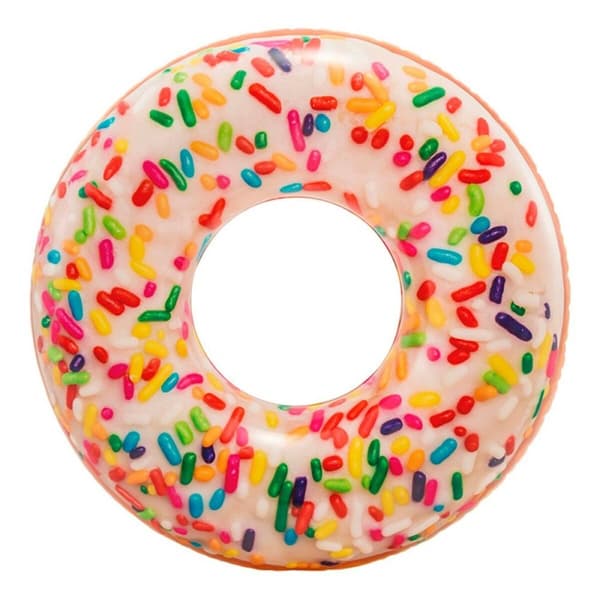 Täytettävä rengas Intex Donut Valkoinen 114 x 25 x 114 cm (12 osaa)