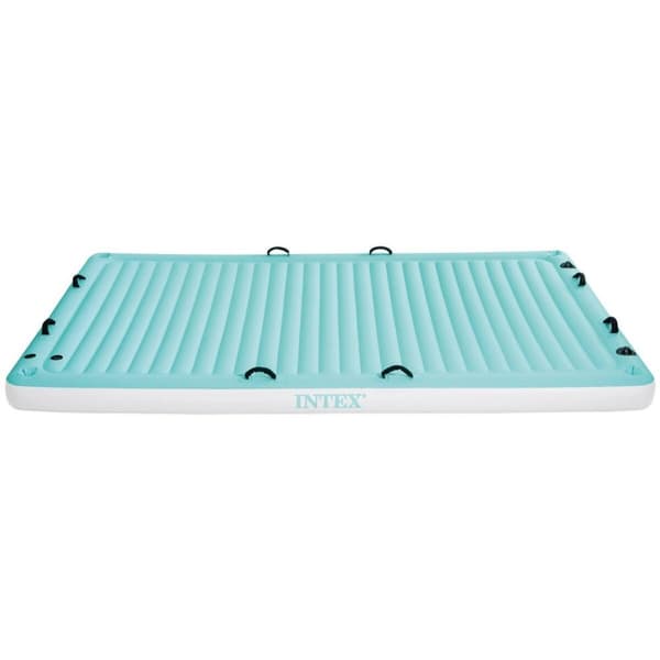Uppblåsbar poolflotta Intex Filt Vit Turkos 310 x 18 x 183 cm