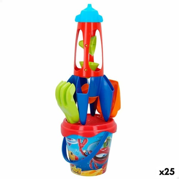 Strandleksaker set Colorbaby Raket polypropen (25 antal)
