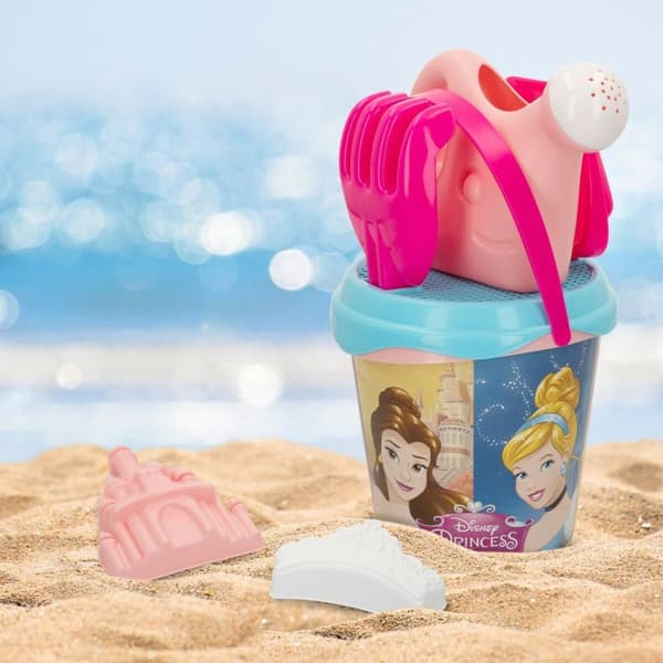 Sæt med legetøj til stranden Disney Princess polypropylen 18 x 16 x 18 cm Ø 18 cm (12 enheder)