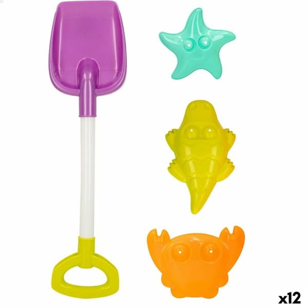Sæt med legetøj til stranden Colorbaby 4 Dele polypropylen (12 enheder)