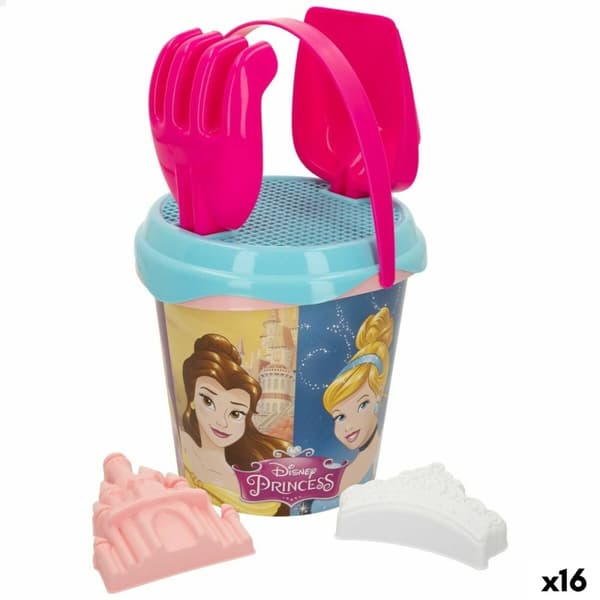 Sæt med legetøj til stranden Princesses Disney Ø 18 cm (16 enheder)