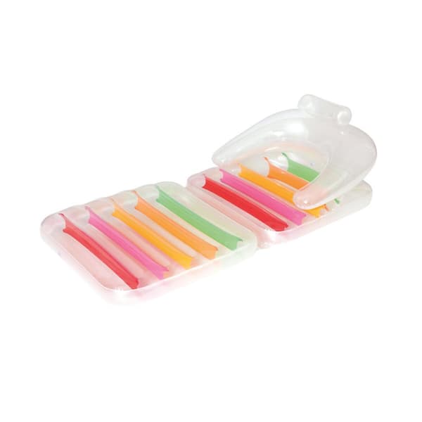 Bestway Hopfällbar Uppblåsbar Stol Regnbåge 201x89 cm Strand och Pool 43023