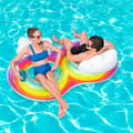 Miniatyrbild 3 av 11: Bestway uppblåsbart hjul med handtag och ryggstöd 186x116 cm Strand och pool 43648