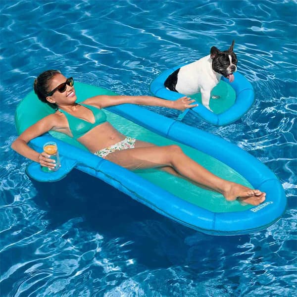 Bestway Deluxe Flex 'n Fold Luftmadrass 171x94 cm för Strand och Pool 43553