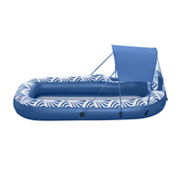 Bestway Luftmadrass med Parasoll Comfort Plush 198x112 cm Strand och Pool 43732