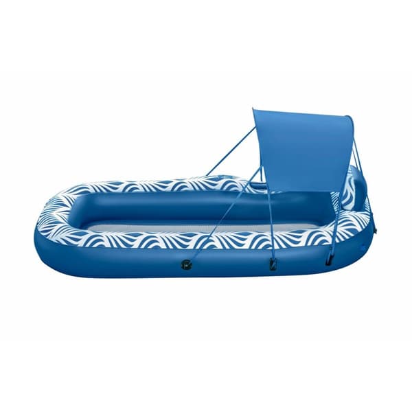 Bestway Luftmadrass med Parasoll Comfort Plush 198x112 cm Strand och Pool 43732