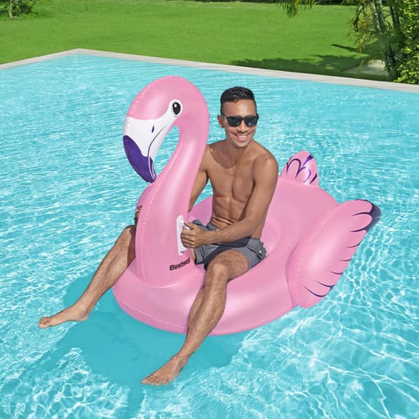 Puhallettava kelluke Bestway Vaaleanpunainen flamingo 153 x 143 cm