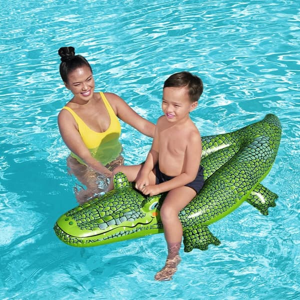 Oppustelig Figur til Pool Bestway Krokodrille 152 x 71 cm 67 x 148 x 29 cm