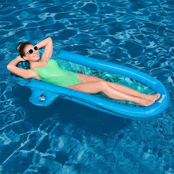 Bestway uppblåsbar madrass Flex' n Fold 171x94 cm Strand och Pool 43552