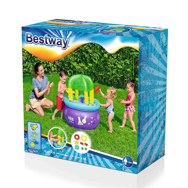Bestway Lärtabell Spel Uppblåsbar 76x76x88 cm +18 Månader Inomhus och Trädgård 52573