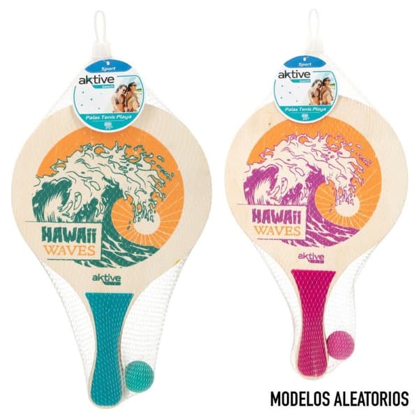 Strandspader med ball Aktive Hawai Tre 23,5 x 38 x 0,8 cm (12 enheter)