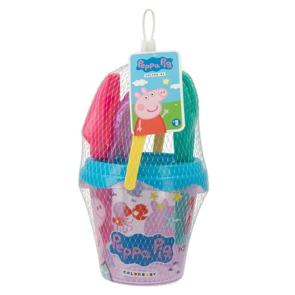 Sæt med legetøj til stranden Peppa Pig 14 x 12,5 x 14 cm (24 enheder)