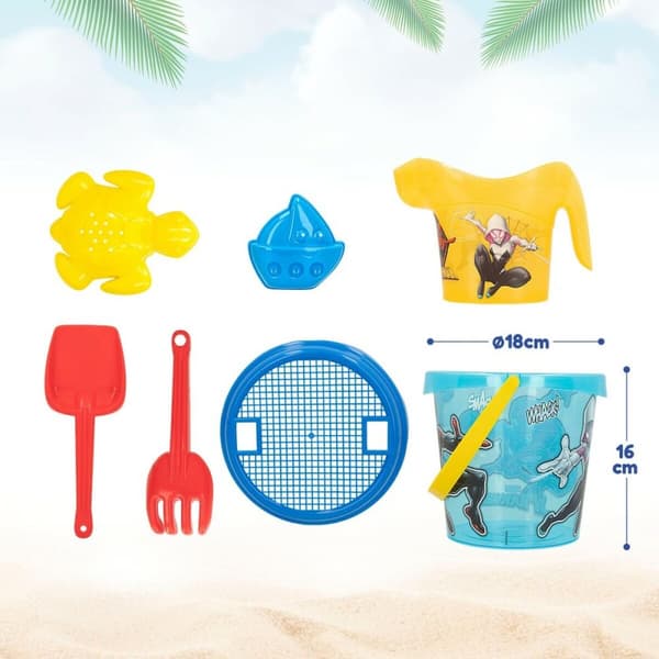 Strandleksaker set Spider-Man 18 x 16 x 18 cm (12 antal)