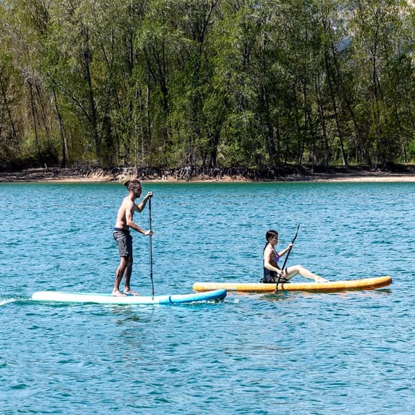 2 i 1 Oppusteligt Paddle Surf Board med sæde og tilbehør Siros InnovaGoods 10'5" 320 cm