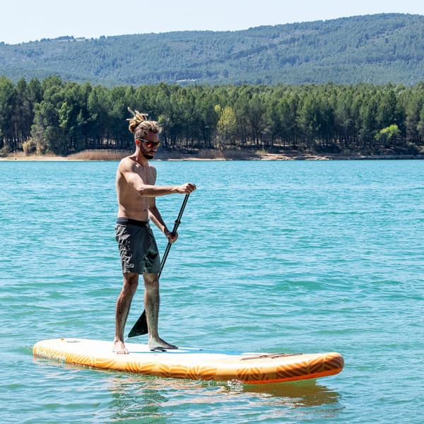 2 i 1 Oppusteligt Paddle Surf Board med sæde og tilbehør Siros InnovaGoods 10'5" 320 cm