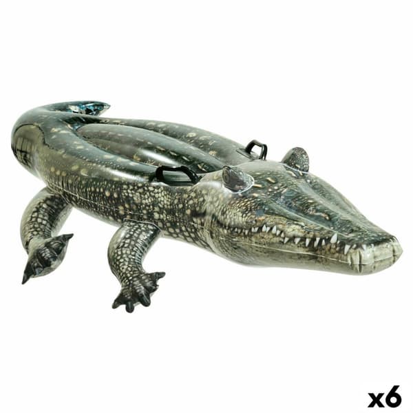 Upplåsbar bassängmadrass Intex Krokodil 86 x 20 x 170 cm (6 antal)