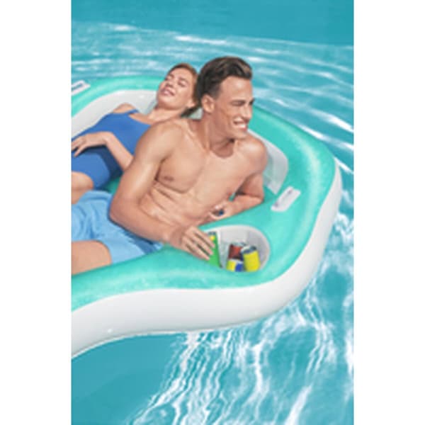 Bestway Dubbel Uppblåsbar Glas med Kylare 224x174 cm Strand och Pool 43045