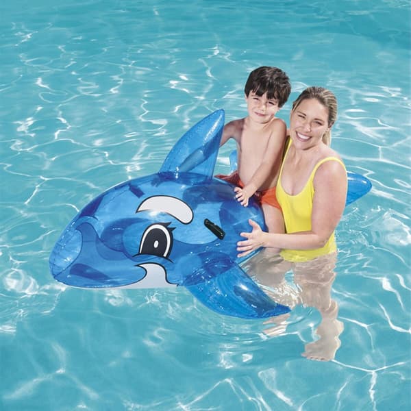 Bestway Uppblåsbar Blå Val Figur med Handtag 157x94 cm +3 År Strand och Pool 41037