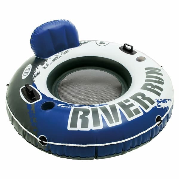 Oppustelig poolstol Intex River Run Blå Hvid 135 x 13,5 cm (6 enheder)