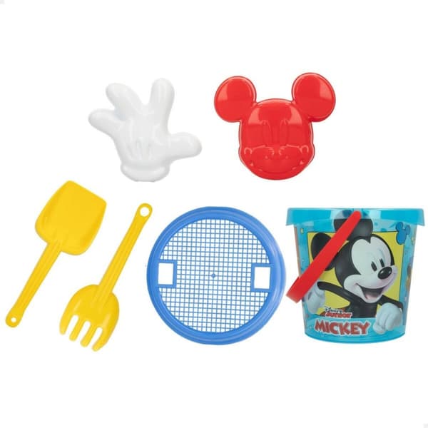Sæt med legetøj til stranden Mickey Mouse Ø 18 cm (16 enheder)