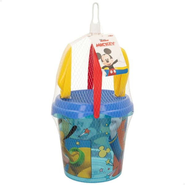 Sæt med legetøj til stranden Mickey Mouse Ø 18 cm (16 enheder)