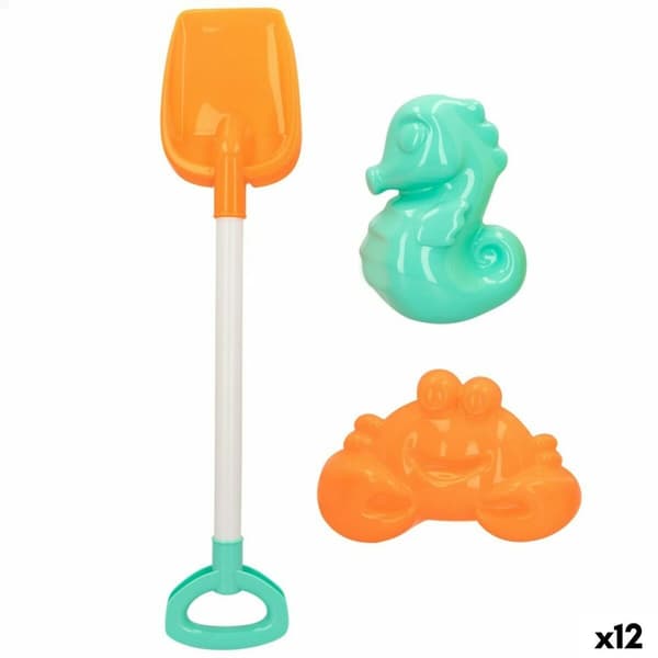 Sæt med legetøj til stranden Colorbaby 3 Dele 58 cm (12 enheder)