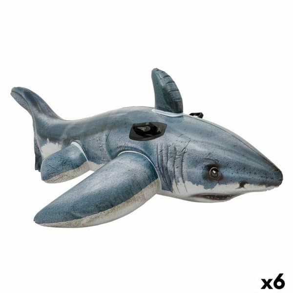 Oppustelig Figur til Pool Intex Haj 173 x 5,6 x 10,7 cm (6 enheder)