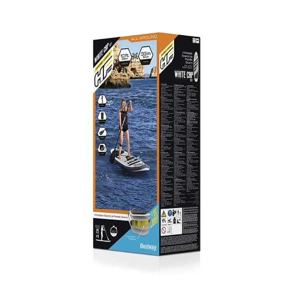 Oppustelige Paddle Surf Board med tilbehør Bestway Hydro-Force Hvid 305 x 84 x 12 cm