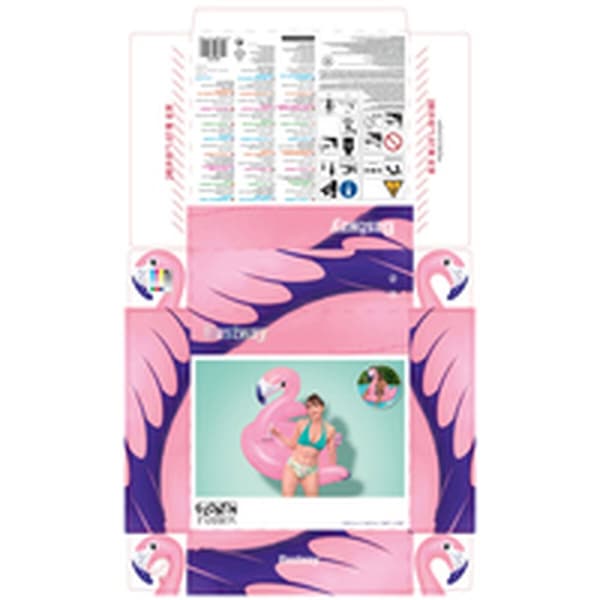 Puhallettava kelluke Bestway Vaaleanpunainen flamingo 153 x 143 cm