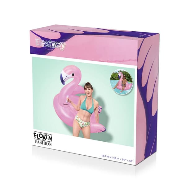 Puhallettava kelluke Bestway Vaaleanpunainen flamingo 153 x 143 cm