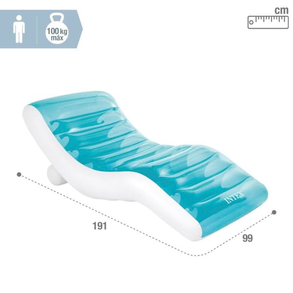 Puhallettava kansituoli Intex Sininen 191 x 67 x 89 cm (4 osaa)