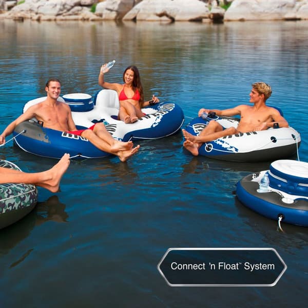 Oppusteligt hjul Intex River Run 2 243 x 51 x 157 cm Blå Hvid (3 enheder)