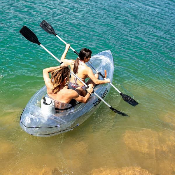 BEGAGNAD Uppblåsbar Transparent Kajak med tillbehör Paros InnovaGoods 312 cm 2 platser (Renoverade A)