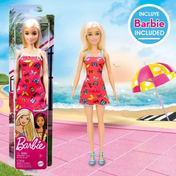 Strandlekesett Barbie 8 Deler Ø 18 cm