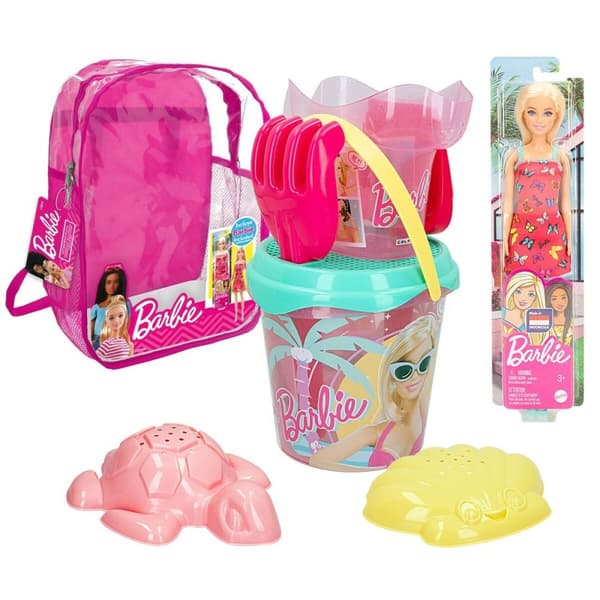 Strandlekesett Barbie 8 Deler Ø 18 cm