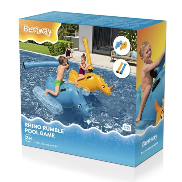 Bestway Flydende Legesæt Næsehorn 153x77 cm +3 År Pool 41522