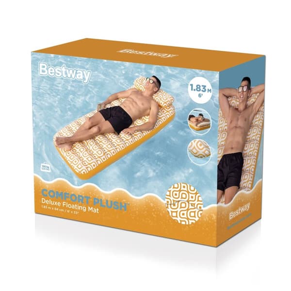 Bestway Oppustelig Vandseng Deluxe 183x84 cm Strand og Pool 43836