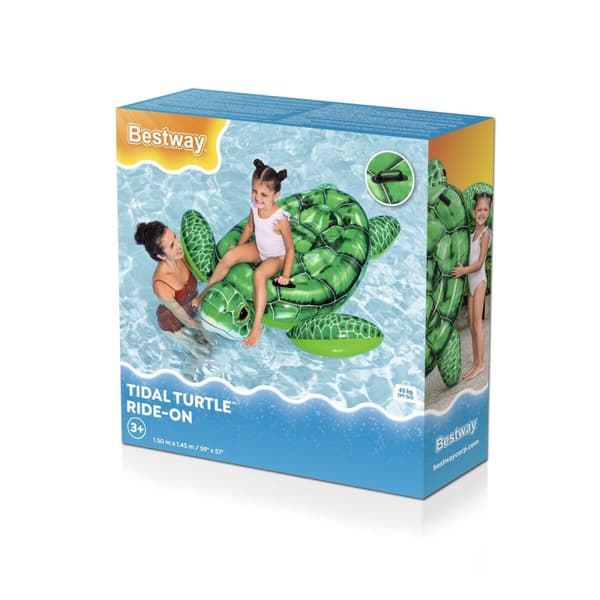 Bestway Oppustelig Skildpadde med Håndtag 150x145 cm +3 År Strand og Pool 41524