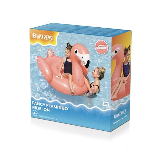 Bestway Flamingo-ilmapallo kahvoilla 138x107 cm +3 v Ranta ja Uima-allas 41525