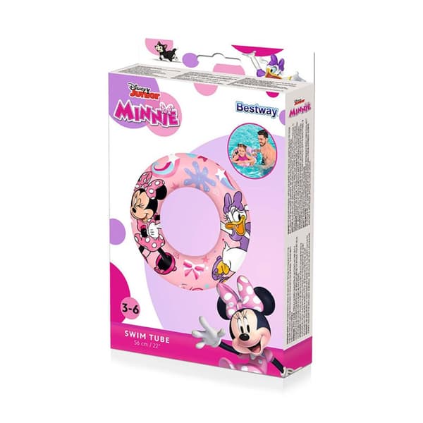 Oppustelig flyder Bestway Multifarvet Minnie Mouse Ø 56 cm