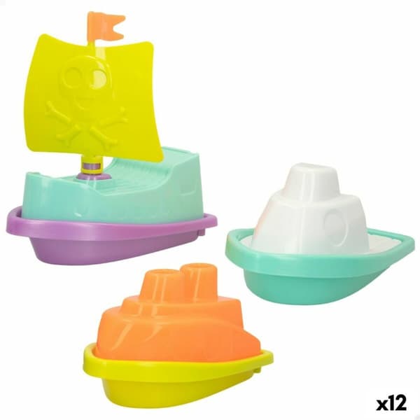 Strandleksaker set Colorbaby 3 Delar Båt polypropen (12 antal)