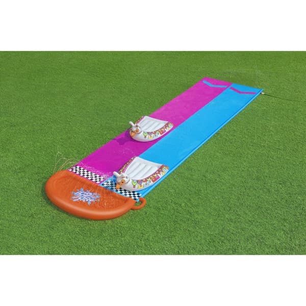 Bestway Rutsjebane med Dobbelt Oppustelige Dyr Llama 488x138 cm +3 År Have 52320