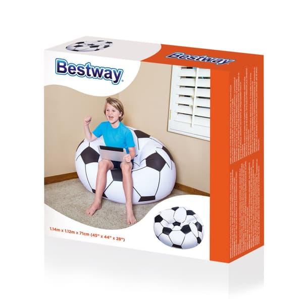 Bestway Jordens Jättestol Fotboll 114x112x66 cm +6 år Inomhus och Trädgård 75010