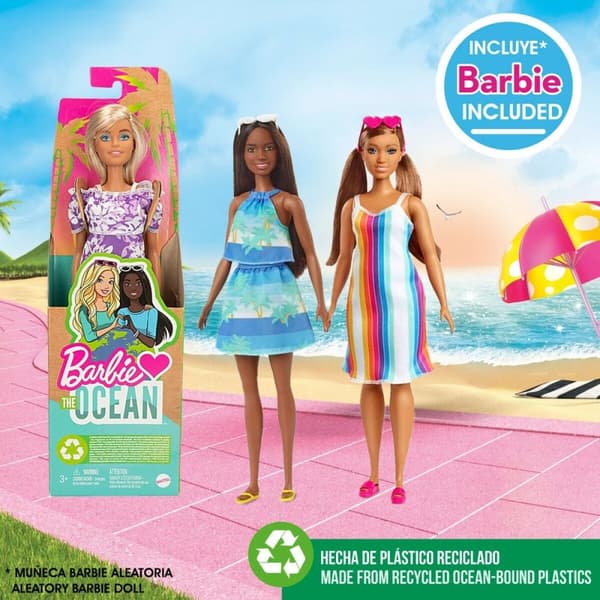Strandleksaker set Barbie 8 Delar 18 x 16 x 18 cm