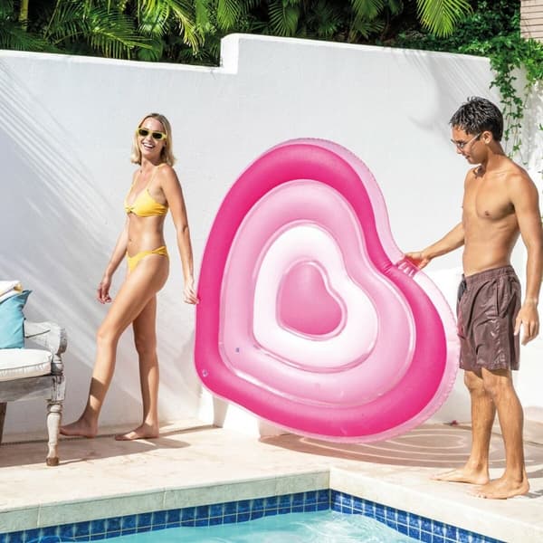Ilmapatja Intex Sydän 135 x 155 x 25 cm Pinkki (6 osaa)