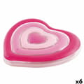 Pikkukuva 1 / 7: Ilmapatja Intex Sydän 135 x 155 x 25 cm Pinkki (6 osaa)