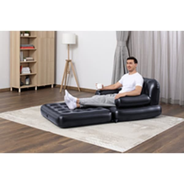 Bestway Uppblåsbar Stol 4 Positioner Svart 191x38x25 cm Inuti 75114