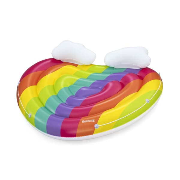Bestway Flytande Ö Regnbåge Uppblåsbar 175x163 cm Strand och Pool 43722