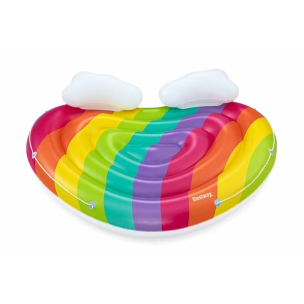 Bestway Flytande Ö Regnbåge Uppblåsbar 175x163 cm Strand och Pool 43722